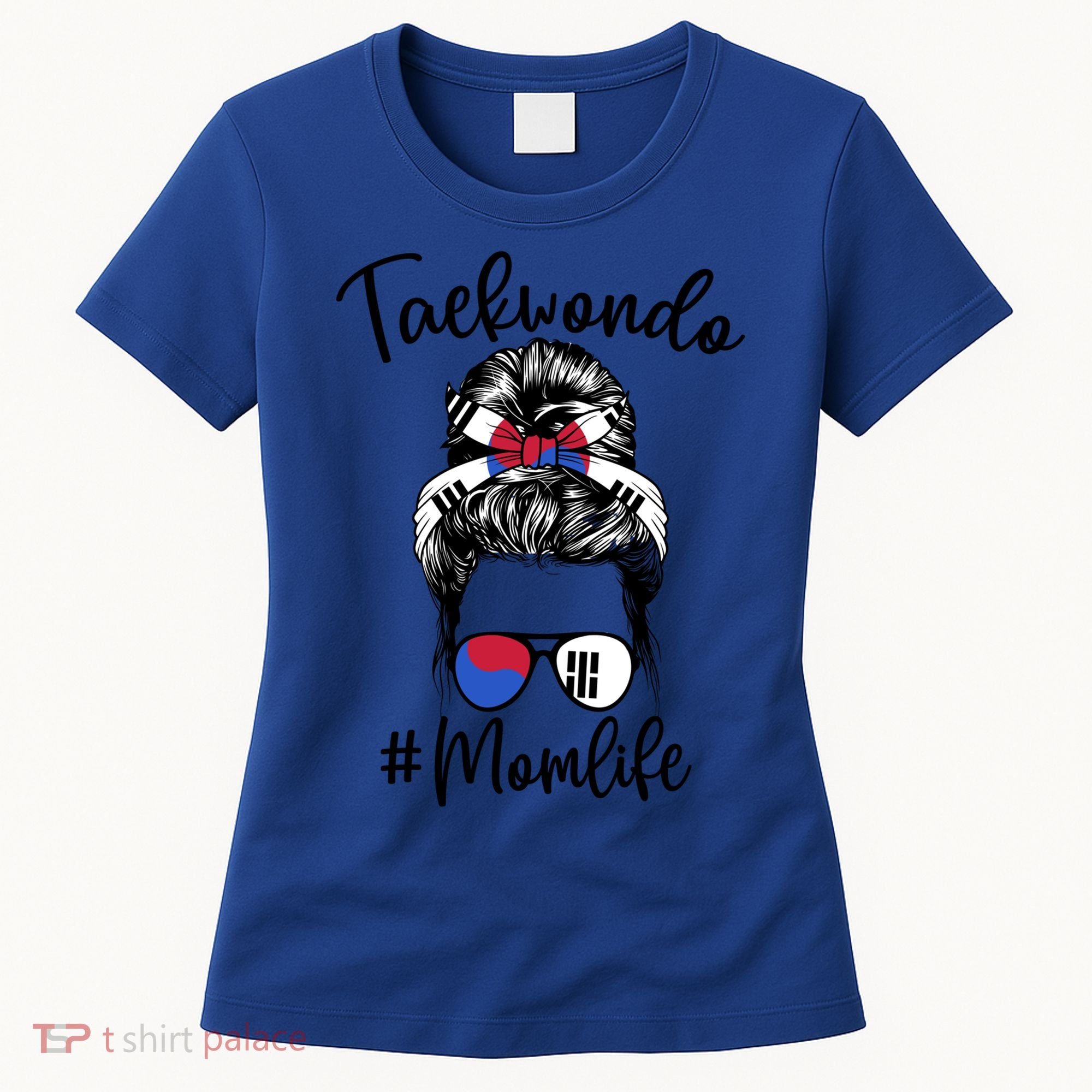 Taekwondo Mom Life Messy Hair Karate Moms Meaningful Gift Women's T-Shirt
