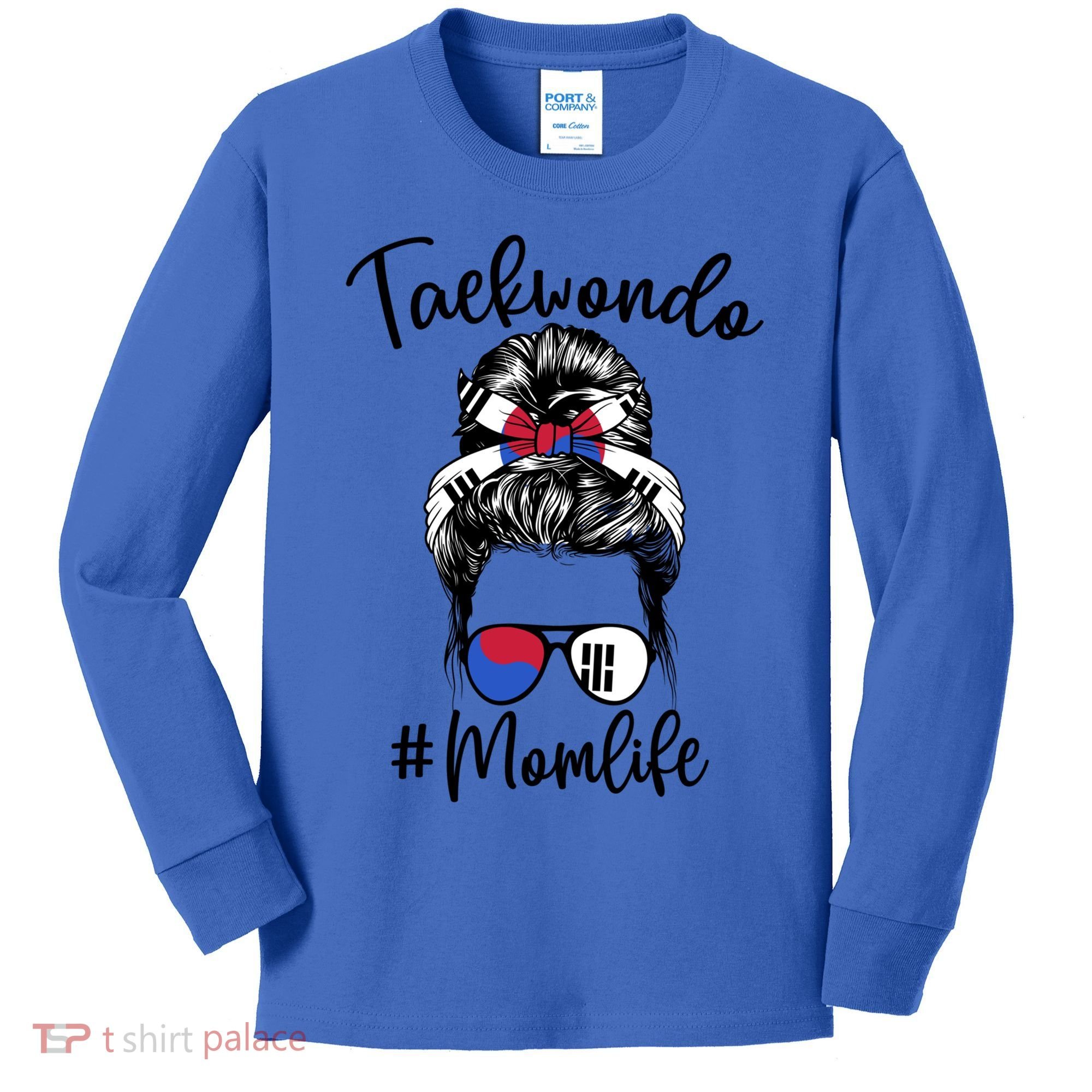 Taekwondo Mom Life Messy Hair Karate Moms Meaningful Gift Kids Long Sleeve Shirt