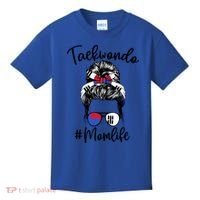 Taekwondo Mom Life Messy Hair Karate Moms Meaningful Gift Kids T-Shirt thumb 0