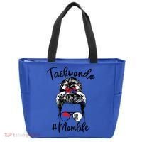 Taekwondo Mom Life Messy Hair Karate Moms Meaningful Gift Tote Bag thumb 0