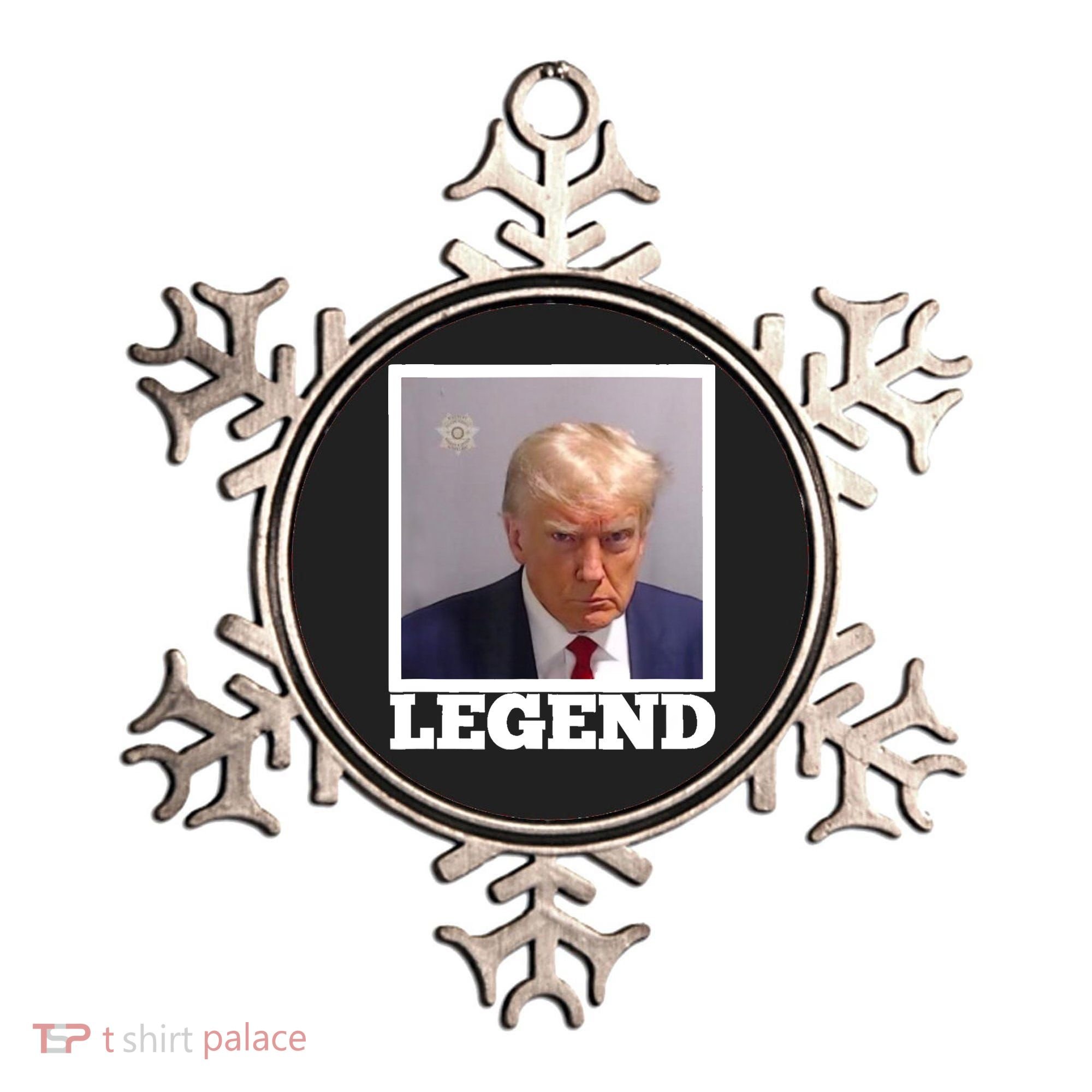 TRUMP MUGSHOT LEGEND President Trump 2024 Fulton Ornament