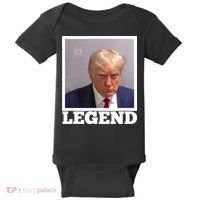 TRUMP MUGSHOT LEGEND President Trump 2024 Fulton Baby Bodysuit thumb 0