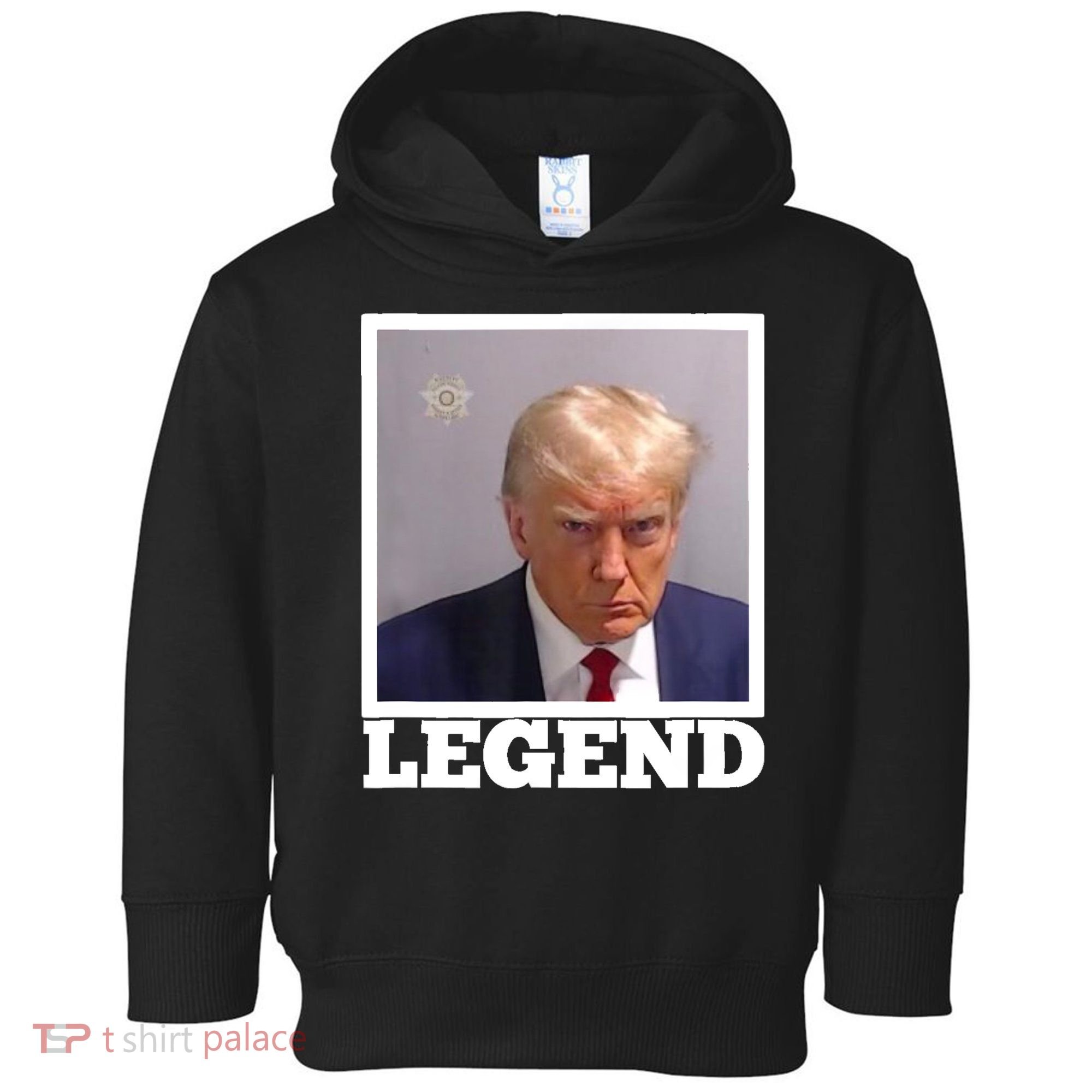 TRUMP MUGSHOT LEGEND President Trump 2024 Fulton Toddler Hoodie
