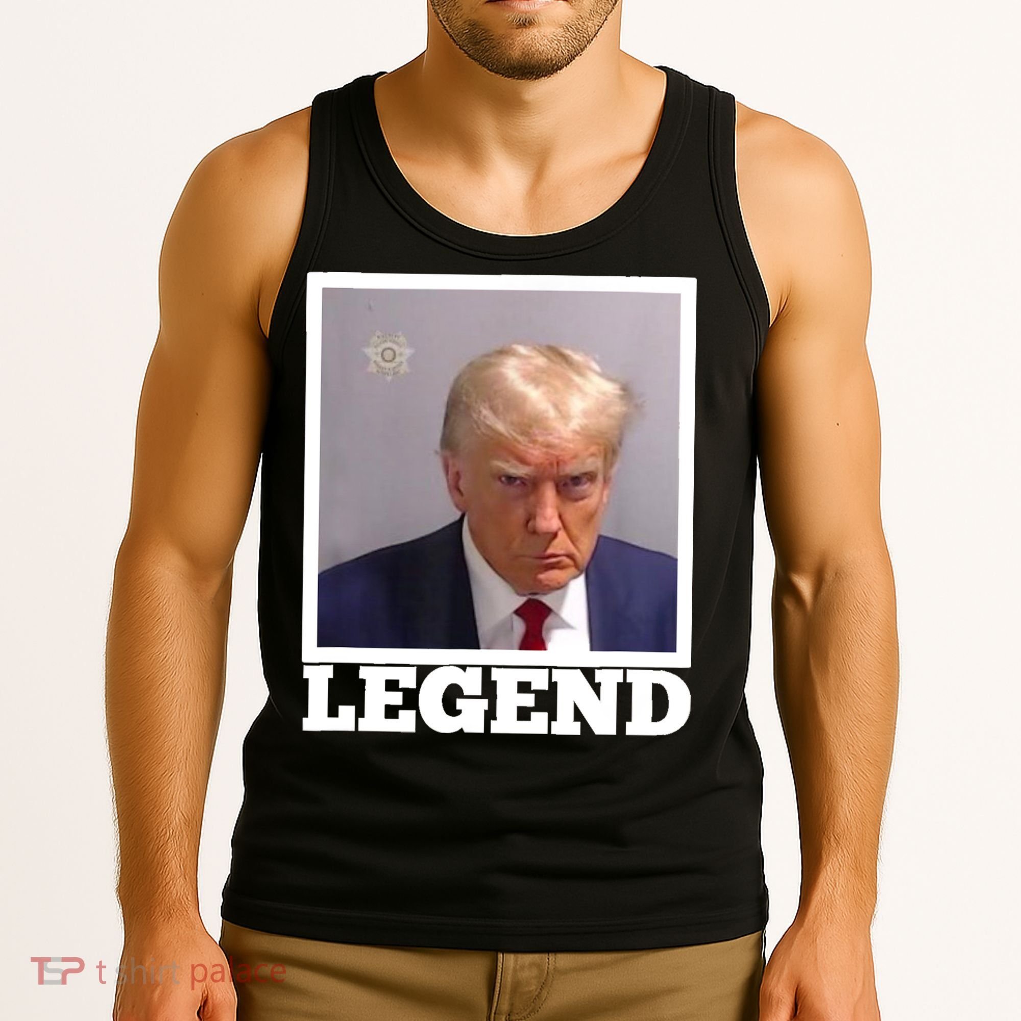 TRUMP MUGSHOT LEGEND President Trump 2024 Fulton Tank Top