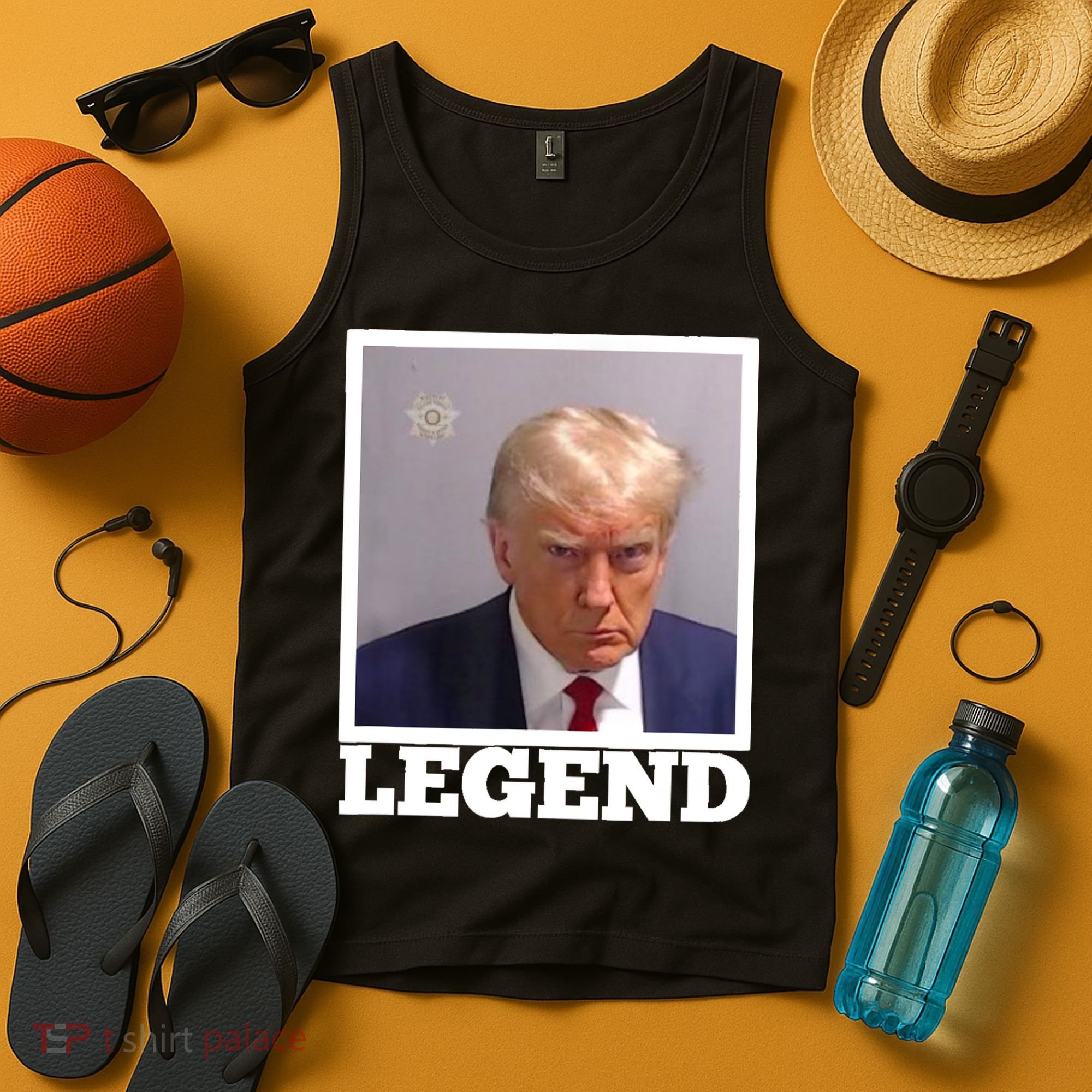 TRUMP MUGSHOT LEGEND President Trump 2024 Fulton Tank Top