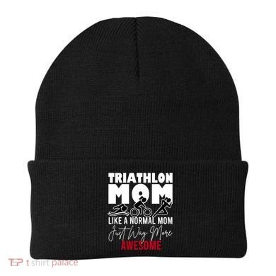 Triathlon Mom Like A Normal Mom But Way More Awesome Cute Gift Beanie