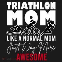 Triathlon Mom Like A Normal Mom But Way More Awesome Cute Gift Ornament thumb 1