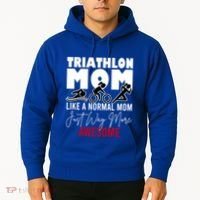 Triathlon Mom Like A Normal Mom But Way More Awesome Cute Gift Hoodie thumb 2