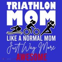 Triathlon Mom Like A Normal Mom But Way More Awesome Cute Gift Coaster thumb 2
