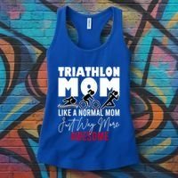 Triathlon Mom Like A Normal Mom But Way More Awesome Cute Gift Women's Tank Top thumb 3