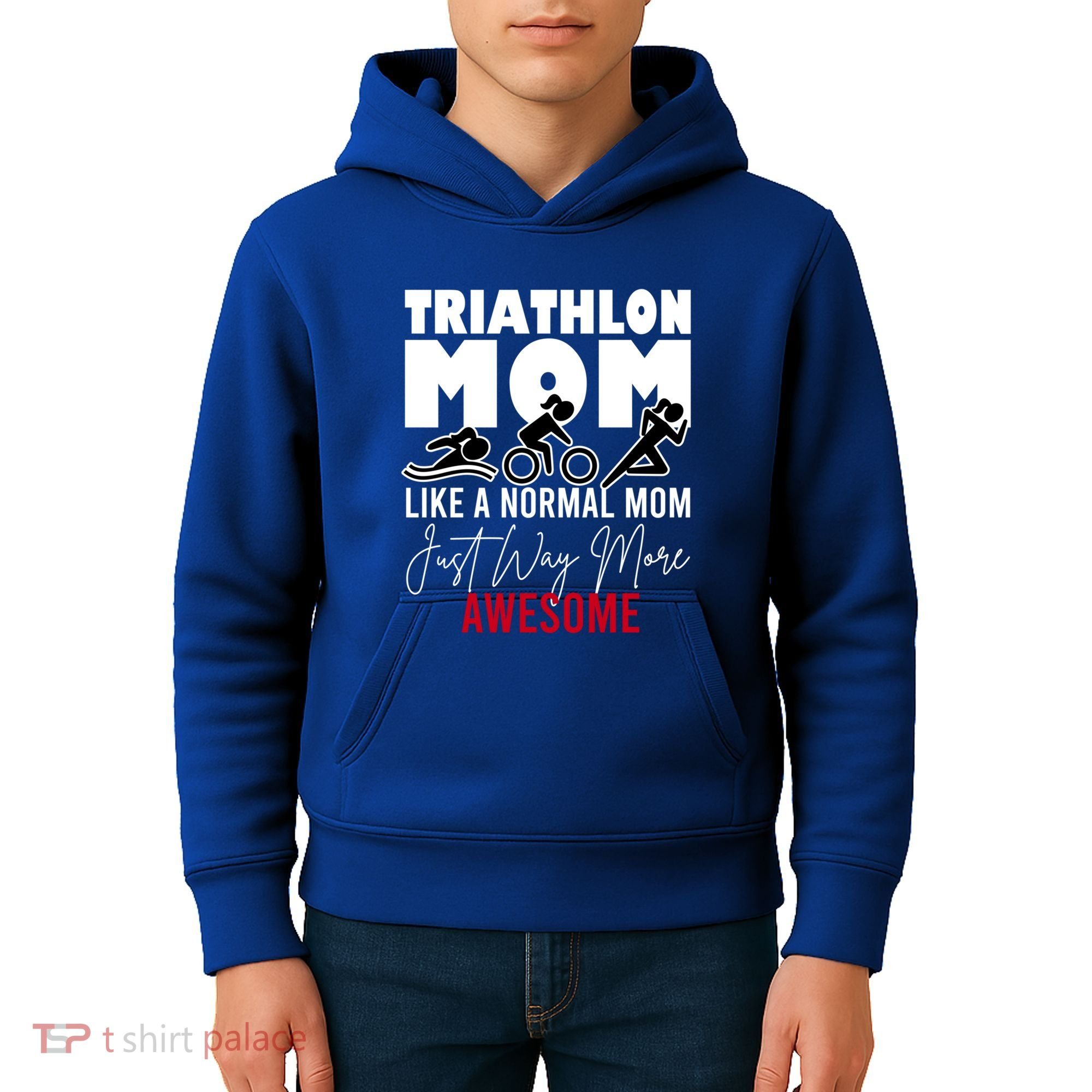 Triathlon Mom Like A Normal Mom But Way More Awesome Cute Gift Kids Hoodie