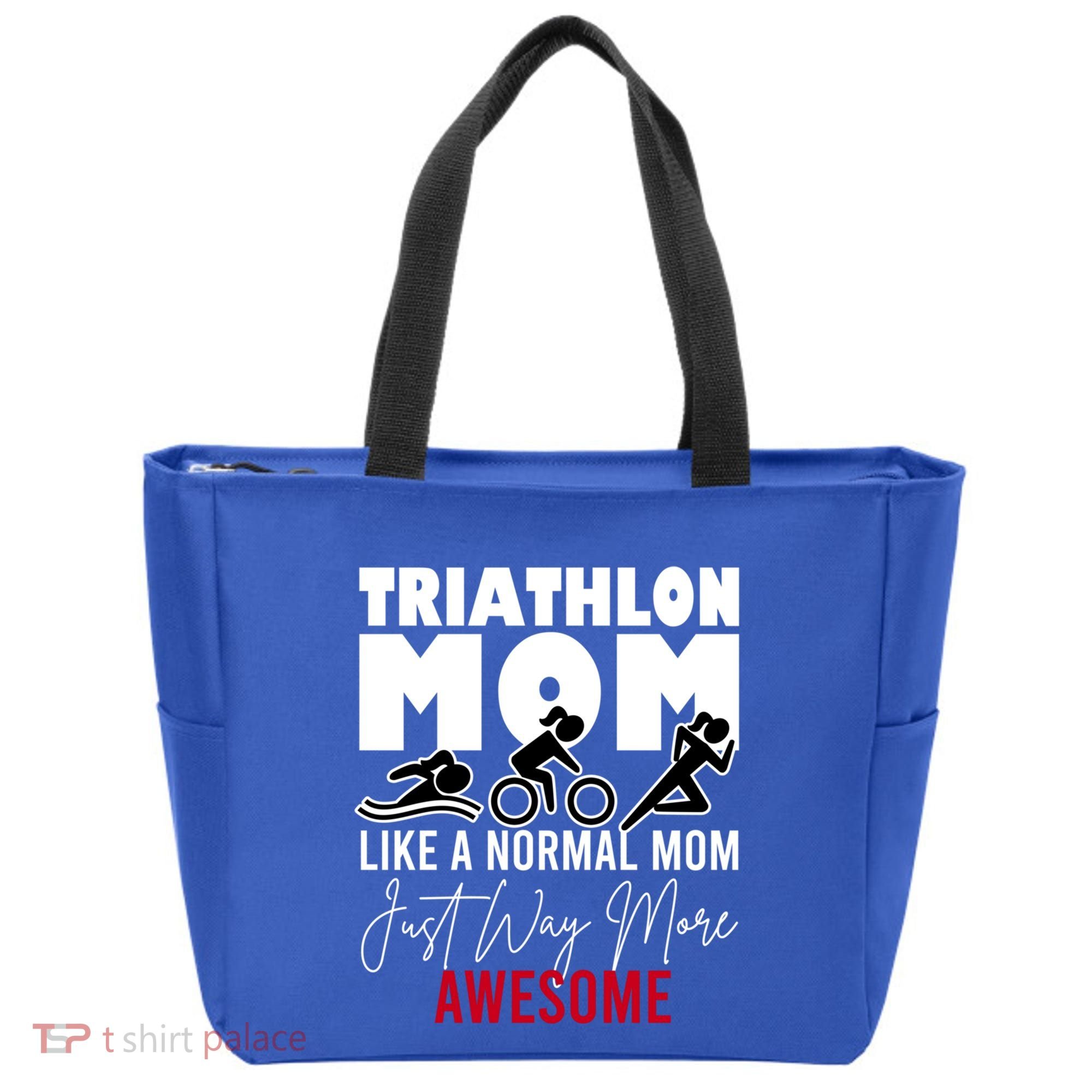 Triathlon Mom Like A Normal Mom But Way More Awesome Cute Gift Tote Bag