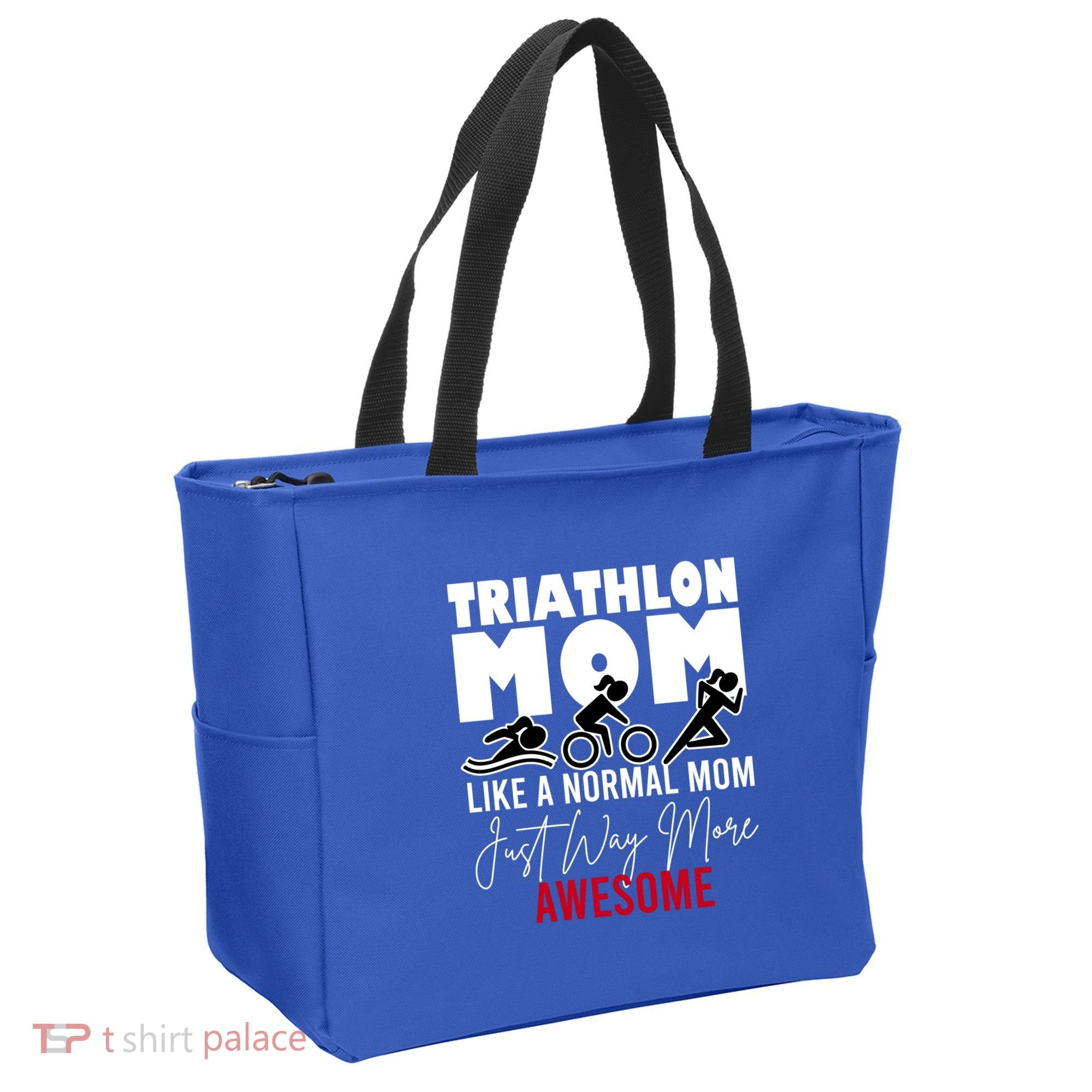 Triathlon Mom Like A Normal Mom But Way More Awesome Cute Gift Tote Bag