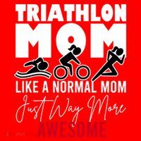 Triathlon Mom Like A Normal Mom But Way More Awesome Cute Gift Santa Hat thumb 1