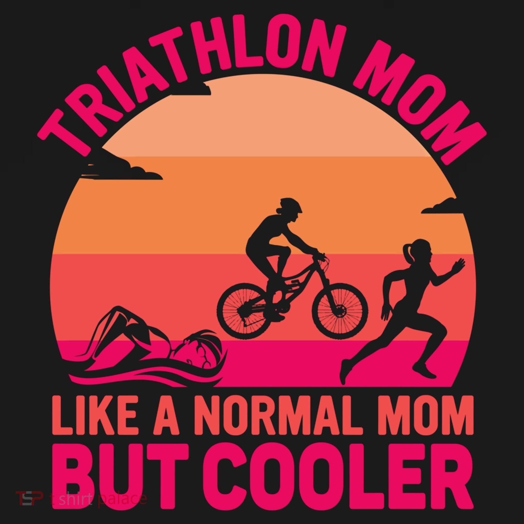 Triathlon Mom Like A Normal Mom But Cooler Triathlete Tri Gift Bucket Hat