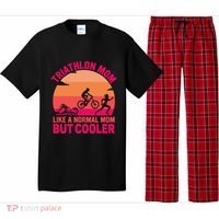 Triathlon Mom Like A Normal Mom But Cooler Triathlete Tri Gift Pajama Set thumb 0