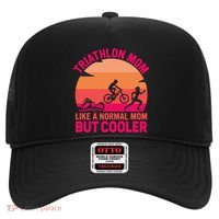 Triathlon Mom Like A Normal Mom But Cooler Triathlete Tri Gift Hat thumb 0