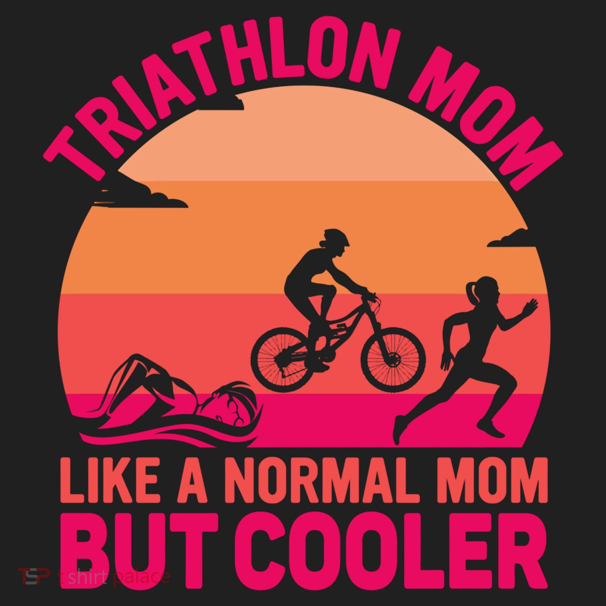 Triathlon Mom Like A Normal Mom But Cooler Triathlete Tri Gift Hat