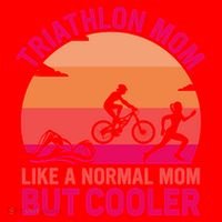 Triathlon Mom Like A Normal Mom But Cooler Triathlete Tri Gift Santa Hat thumb 1