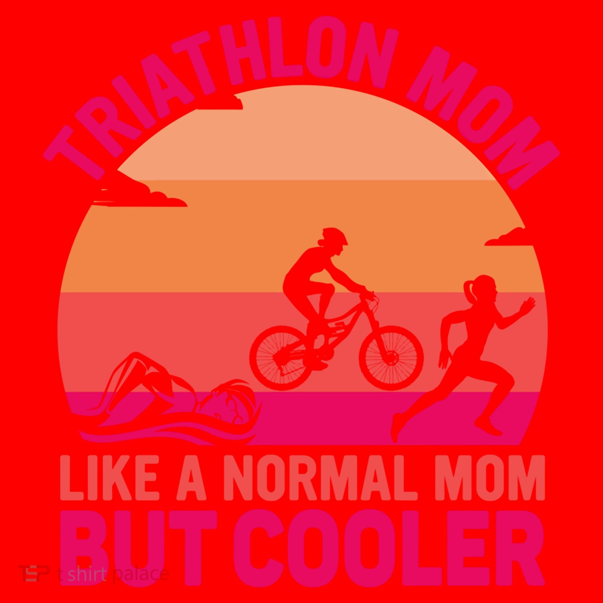 Triathlon Mom Like A Normal Mom But Cooler Triathlete Tri Gift Santa Hat