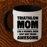 Triathlon Mom Like A Normal Mom Just Way More Awesome Sport Gift Coffee Mug thumb 2