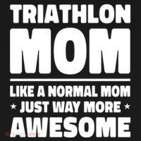 Triathlon Mom Like A Normal Mom Just Way More Awesome Sport Gift Women's Hoodie thumb 2