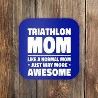Triathlon Mom Like A Normal Mom Just Way More Awesome Sport Gift Coaster thumb 0