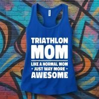 Triathlon Mom Like A Normal Mom Just Way More Awesome Sport Gift Women's Tank Top thumb 3