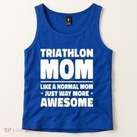 Triathlon Mom Like A Normal Mom Just Way More Awesome Sport Gift Tank Top thumb 2