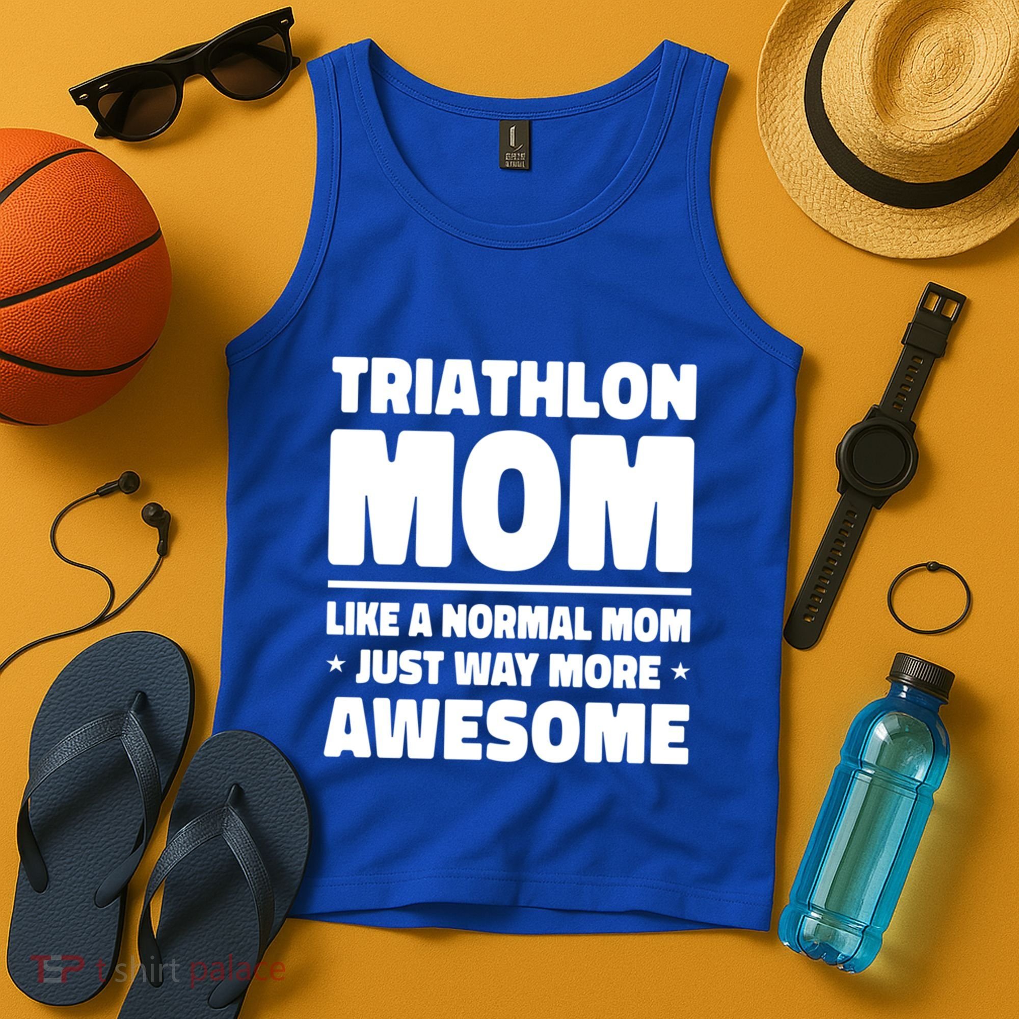 Triathlon Mom Like A Normal Mom Just Way More Awesome Sport Gift Tank Top