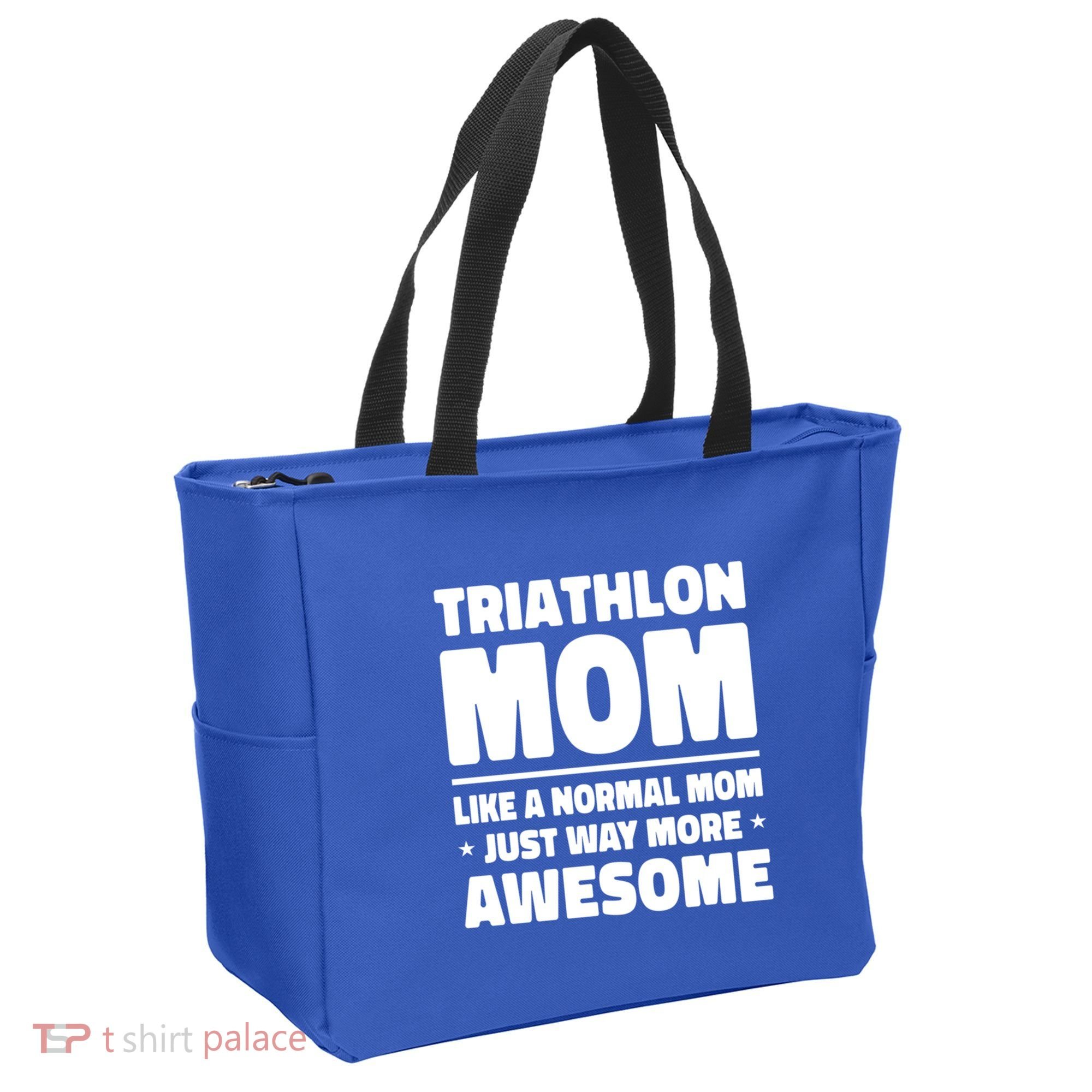 Triathlon Mom Like A Normal Mom Just Way More Awesome Sport Gift Tote Bag