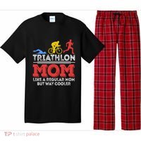 Triathlon Mom Like A Regular Mom But Cooler Triathlon Mom Gift Pajama Set thumb 0