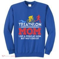 Triathlon Mom Like A Regular Mom But Cooler Triathlon Mom Gift Sweatshirt thumb 0