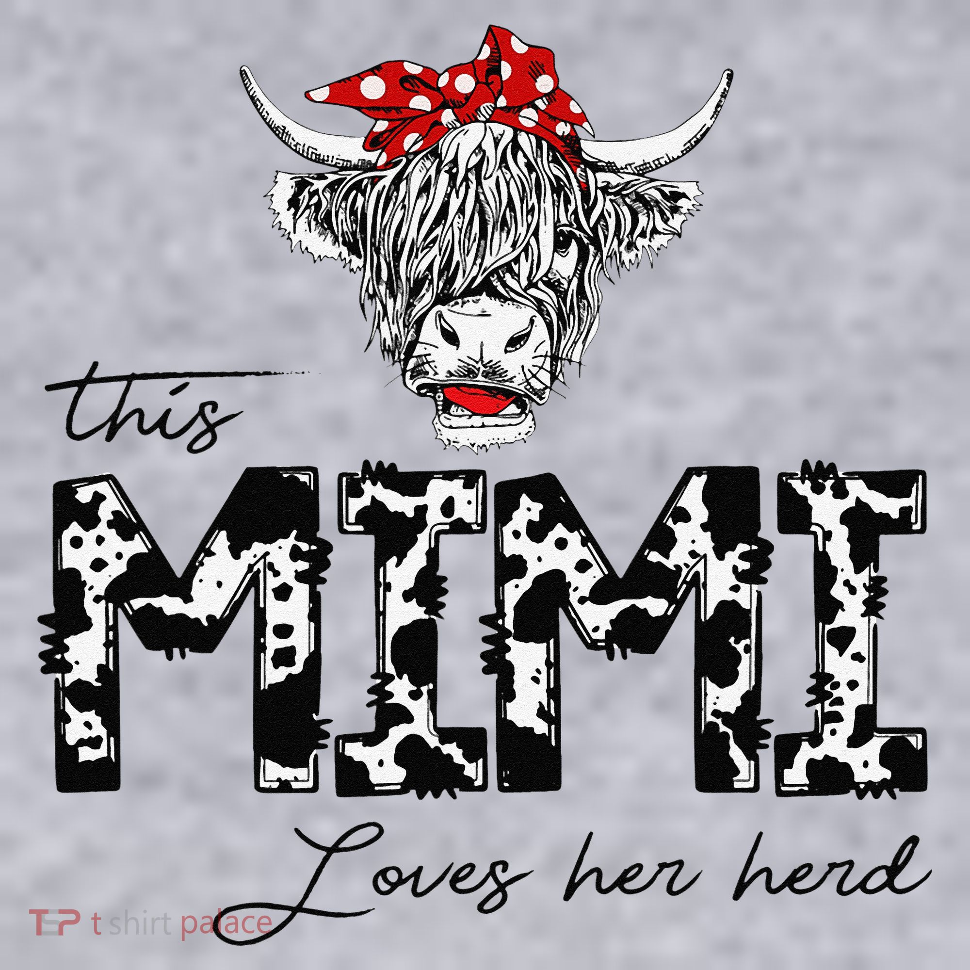 This Mimi Loves Her Herd Cow Mother's Day Women's Sweatshirt