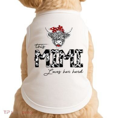 This Mimi Loves Her Herd Cow Mother's Day Doggie Tank