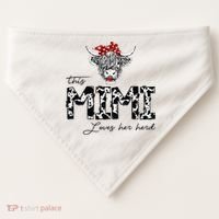 This Mimi Loves Her Herd Cow Mother's Day USA-Made Doggie Bandana thumb 0