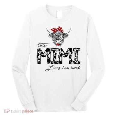This Mimi Loves Her Herd Cow Mother's Day Long Sleeve Shirt