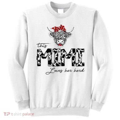 This Mimi Loves Her Herd Cow Mother's Day Sweatshirt