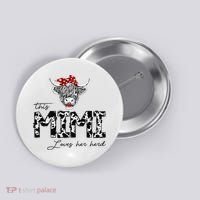 This Mimi Loves Her Herd Cow Mother's Day Button thumb 0