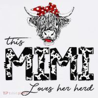 This Mimi Loves Her Herd Cow Mother's Day Bucket Hat thumb 4