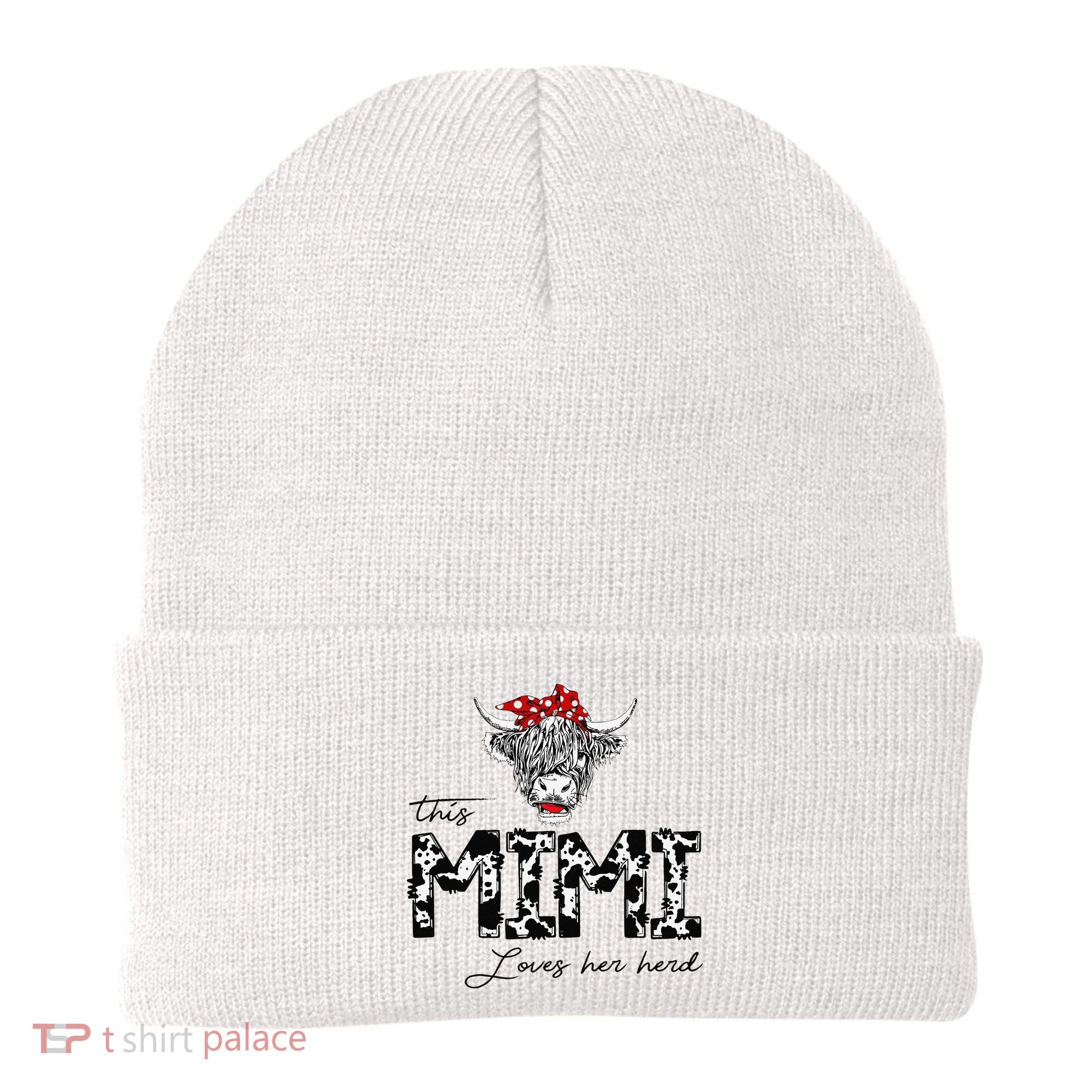 This Mimi Loves Her Herd Cow Mother's Day Beanie