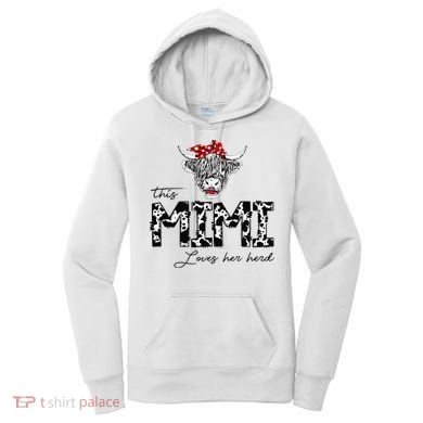 This Mimi Loves Her Herd Cow Mother's Day Women's Hoodie