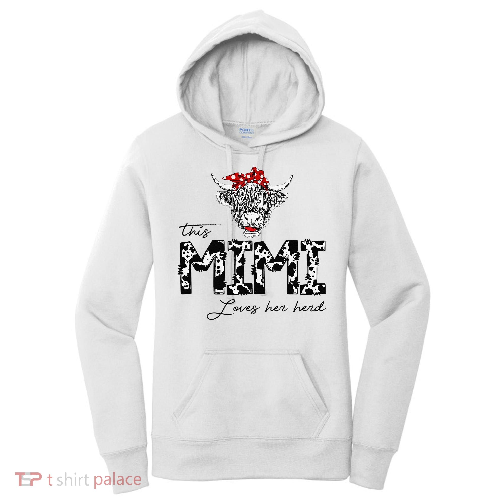 This Mimi Loves Her Herd Cow Mother's Day Women's Hoodie