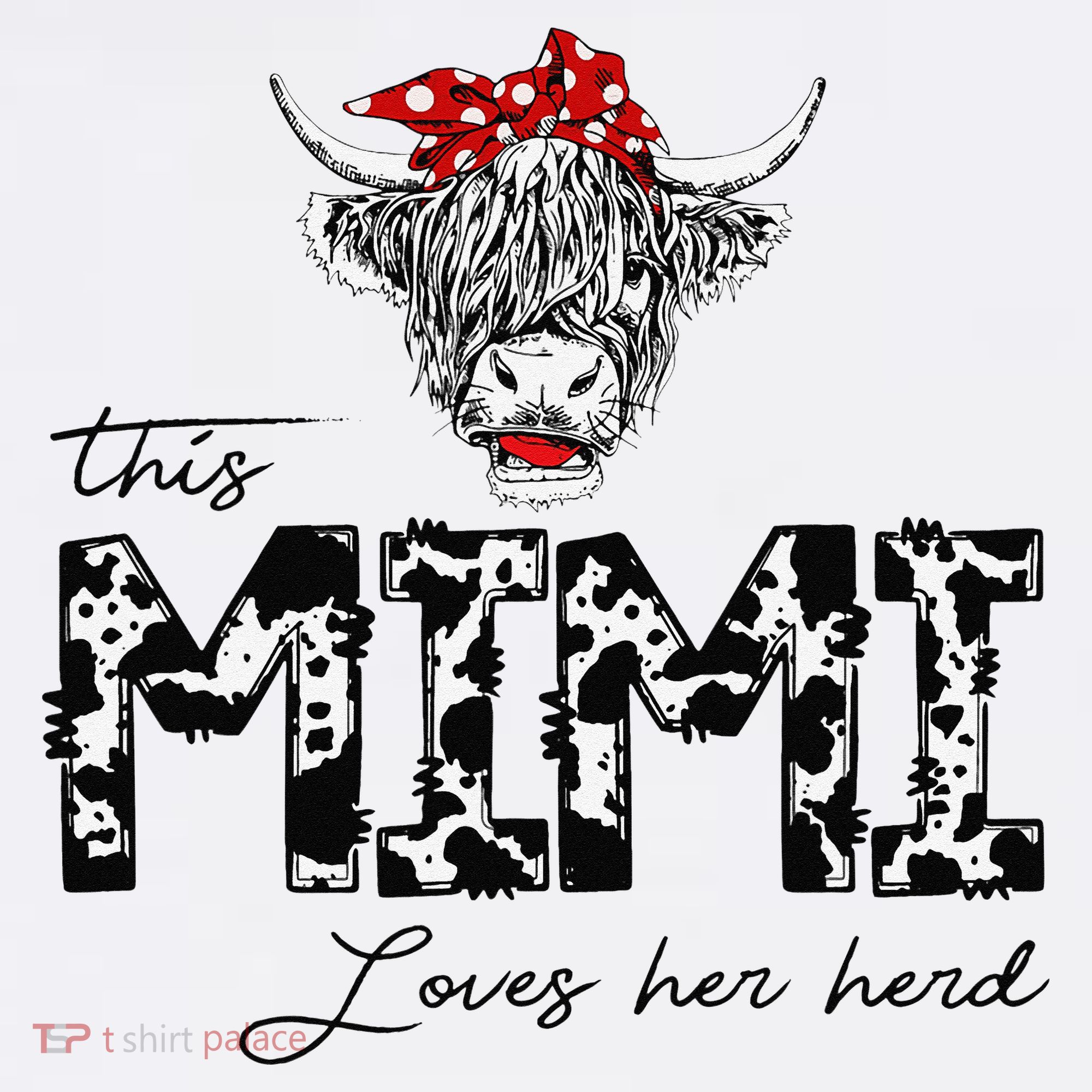 This Mimi Loves Her Herd Cow Mother's Day Women's Hoodie