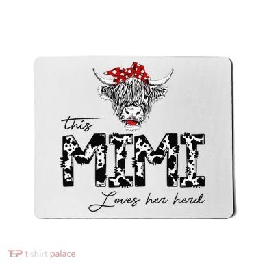 This Mimi Loves Her Herd Cow Mother's Day Mousepad