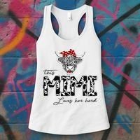 This Mimi Loves Her Herd Cow Mother's Day Women's Tank Top thumb 3