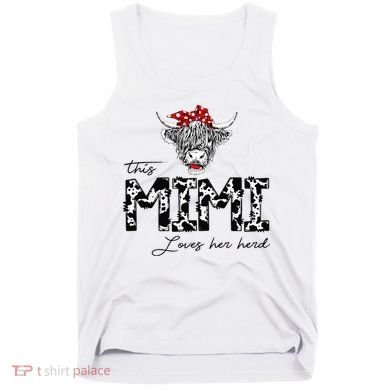 This Mimi Loves Her Herd Cow Mother's Day Tank Top