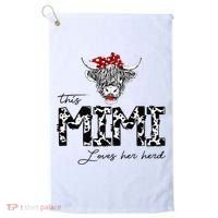 This Mimi Loves Her Herd Cow Mother's Day Golf Towel thumb 0
