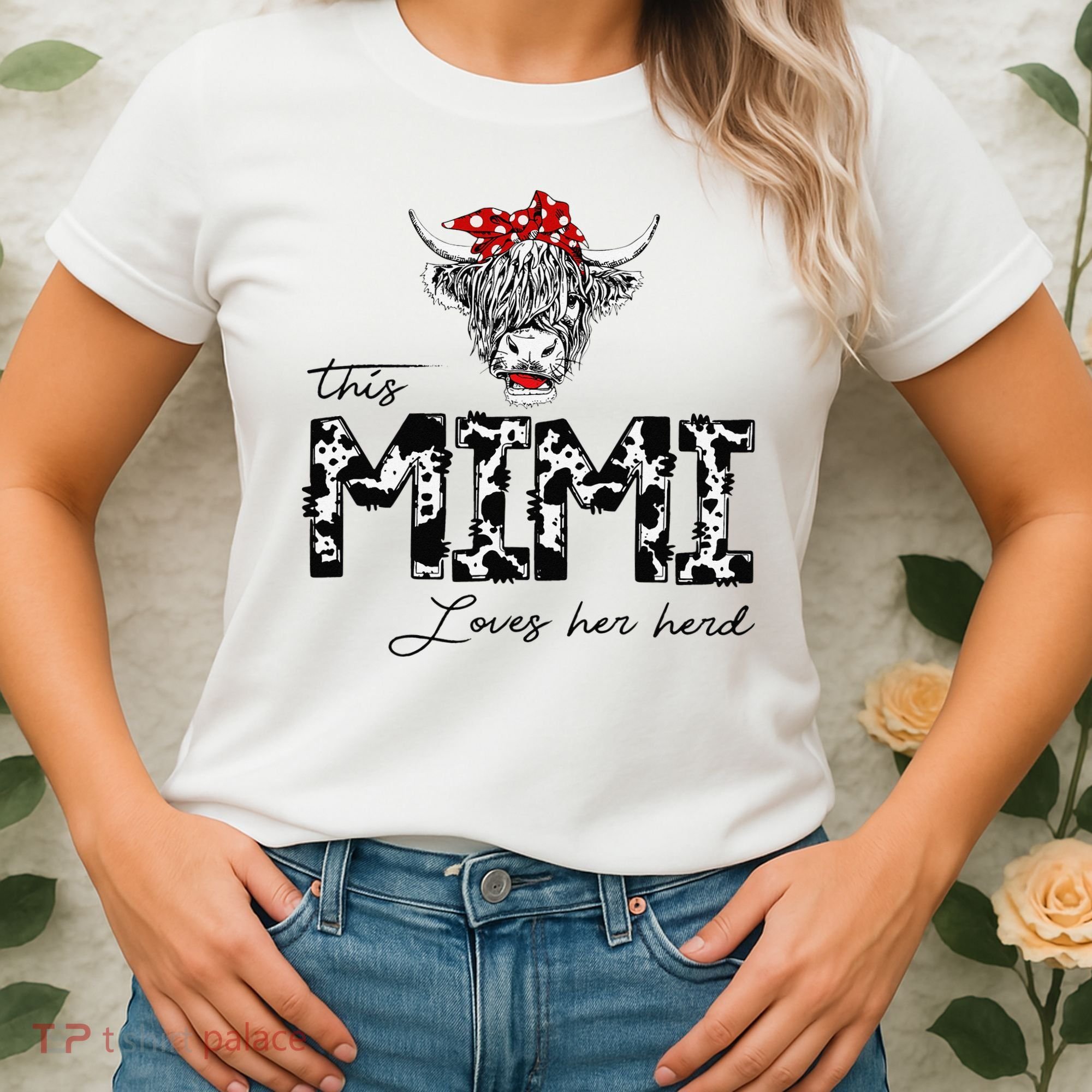 This Mimi Loves Her Herd Cow Mother's Day Women's T-Shirt