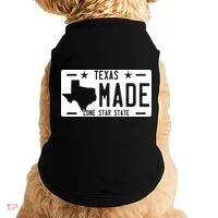 Texas Made Lone Star License Plate Doggie Tank thumb 0